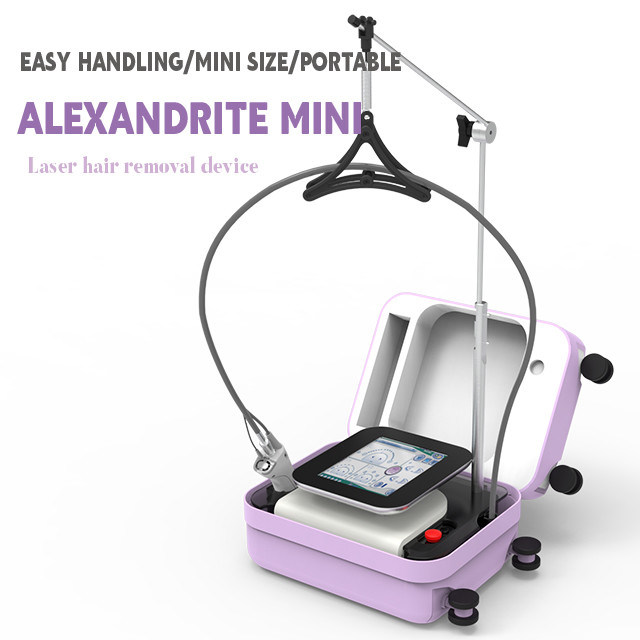 2024 alimentatore per laser a diodo da 755 nm più diffuso, parte per mini prodotto Alexandrite, cliniche di bellezza per epilazione, schermo LCD, filtro, touch screen intelligente, apparecchiature di bellezza